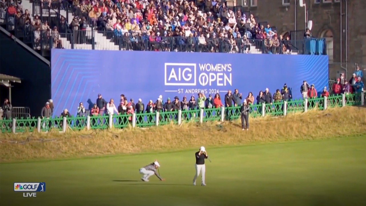 On the green at the 2025 AIG Women's Open