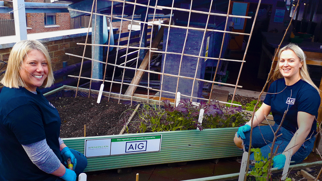 Global Volunteer Month Providence Row rooftop garden (2022); featuring Sarah Davies, Marianne Webb