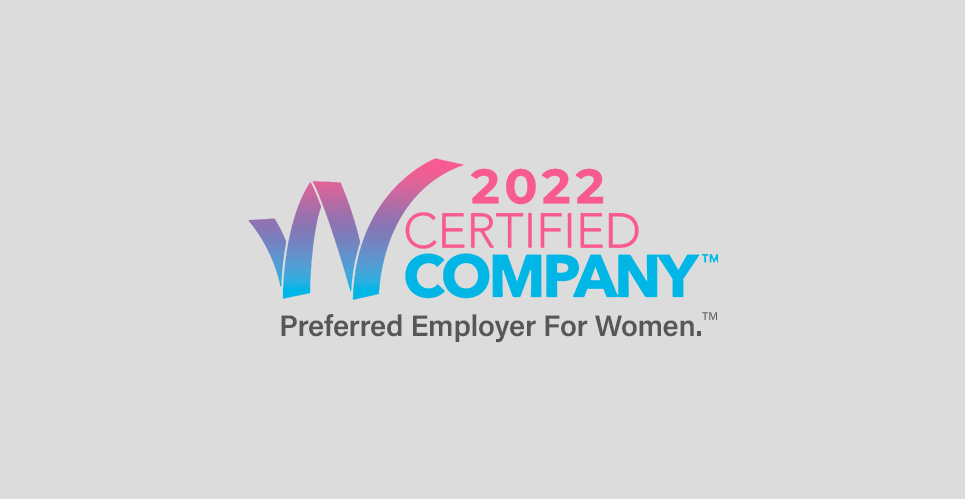 2022 W Certified award for Preferred Employer for Women