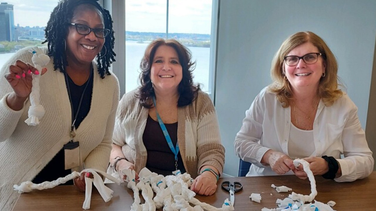 Colleagues volunteering to support Liberty Humane Society during AIG Global Volunteer Month (2023); featuring Debby Josephs, Noreen Roberts, Carol Bonner 