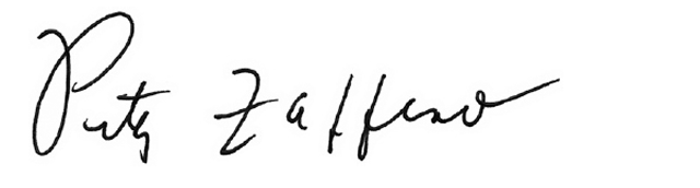Peter Zaffino signature